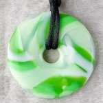 Teething Bling Pendant - Green Swirl